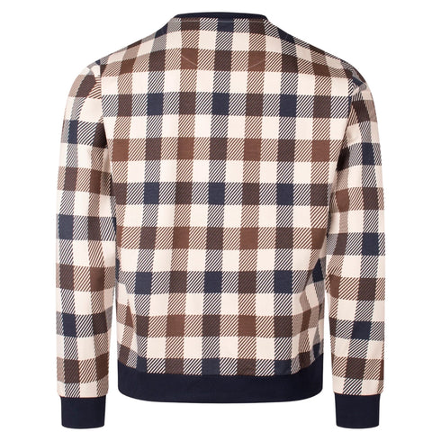 Aquascutum Active Macro Iconic Pocket Crewneck Navy Aa_Icon_Sw008_11 Mens - Style Centre Wholesale