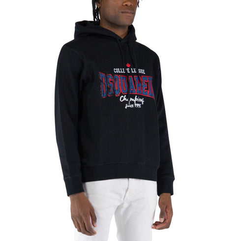 Dsquared2 S74Gu0783 D25004 900 Black Hooded Jumper Mens