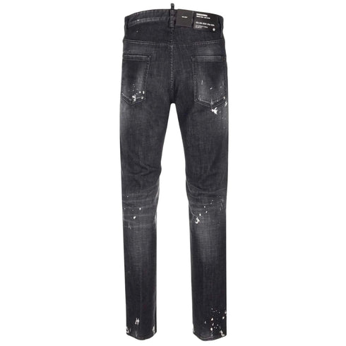 Dsquared2 S74Lb1450 S30357 900 Black Denim Pants Mens
