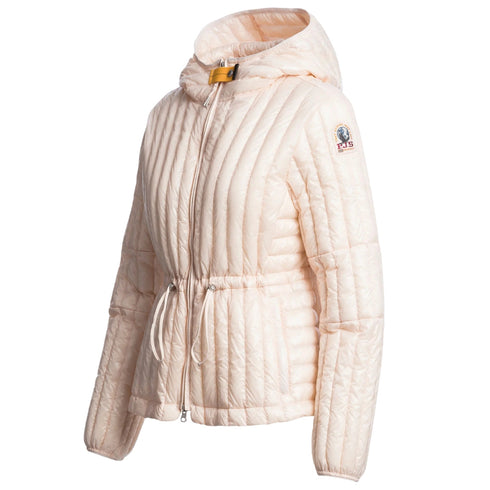 Parajumpers Kun Blush White Hooded Down Jacket