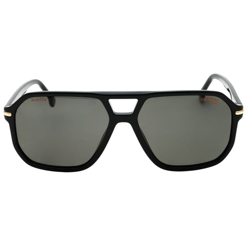 Carrera Grey Lens Gold Detail Black Sunglasses One Size