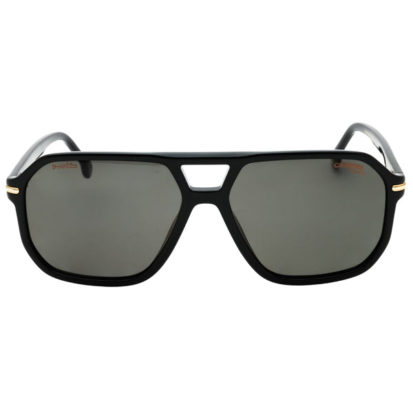 Carrera Grey Lens Gold Detail Black Sunglasses One Size