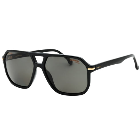 Carrera Grey Lens Gold Detail Black Sunglasses One Size