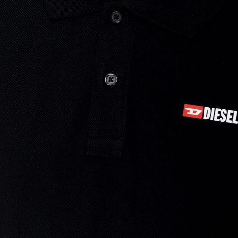 Diesel T Weet Spilt Black Polo Shirt