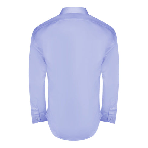 Aquascutum Plain Branded Logo Long Sleeve Royal Blue Shirt S