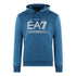 Ea7 Printed Box Logo Dark Blue Hoodie