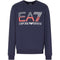 Ea7 Large Brand Logo Navy Blue Sweatershirt
