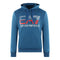 Ea7 Large Brand Logo Dark Blue Hoodie
