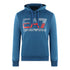Ea7 Large Brand Logo Dark Blue Hoodie