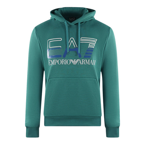 Ea7 Large Brand Logo Mediterranea Hoodie
