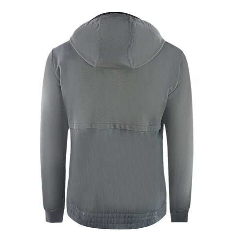 Ea7 Branded Patch Logo Iron Gate Hoodie