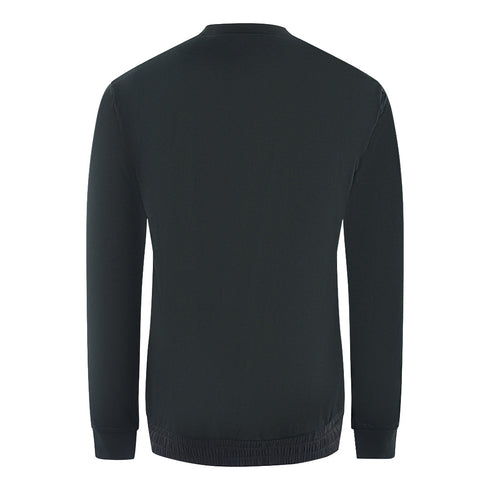 Ea7 Branded Patch Logo Black Sweatershirt