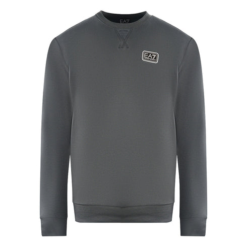 Ea7 Branded Patch Logo Iron Gate Sweatershirt