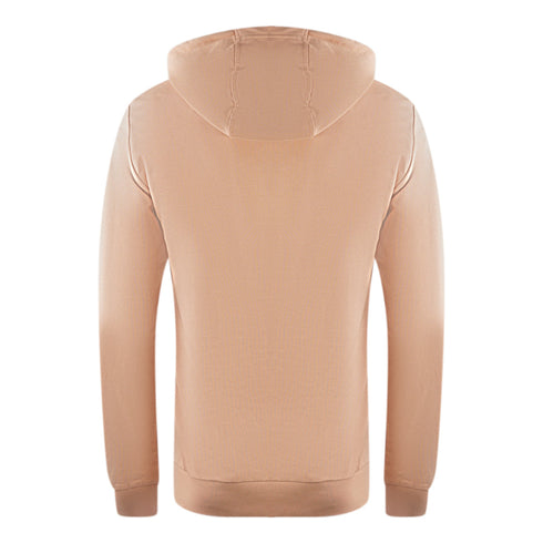 Ea7 Embossed Box Logo Cafe Creme Hoodie