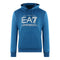 Ea7 Embossed Box Logo Dark Blue Hoodie