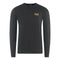 Ea7 Large Back Logo Long Sleeved Black T Shirt