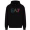 Ea7 Multi Coloured Brand Logo Black Hoodie