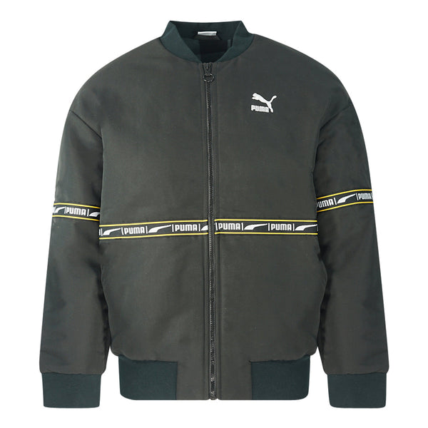 Puma Check Heavy Bomber Black Jacket - Nova Clothing