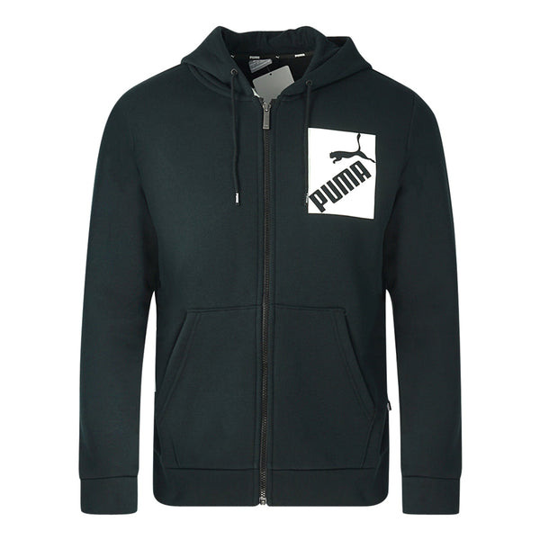 Puma Big Logo Fz Black Zip Fl Hoodie 597248 01