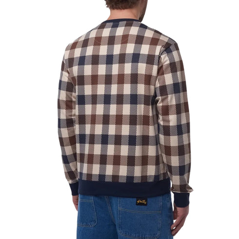 Aquascutum Active Macro Iconic Pocket Crewneck Navy Aa_Icon_Sw008_11 Mens - Style Centre Wholesale