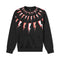 Neil Barrett Fair Isle Comic Thunderbolt Black Sweatshirt