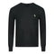 Aquascutum Check A Logo Black V-Neck Jumper - Nova Clothing