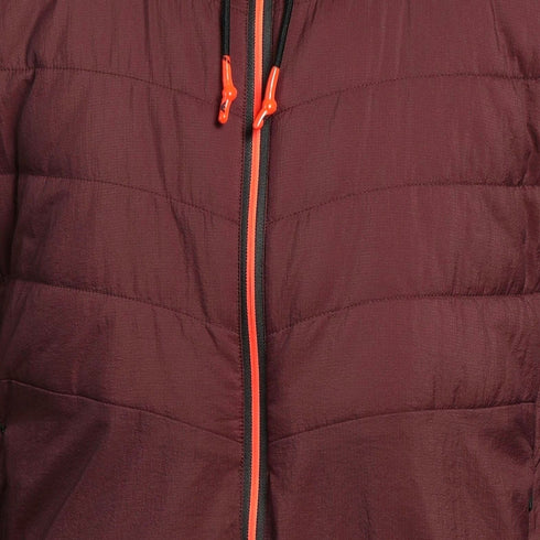 Ea7 Lightweight Hooded Bitter Chocolate Bomber Jacket - Style Centre Wholesale