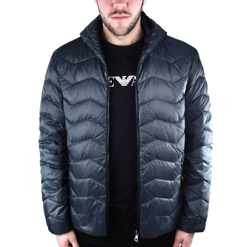 EA7 Dark Blue Full Zip Closure Jacket