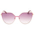 Love Moschino Fuchsia Pink Lens Rose Gold Frame Sunglasses One Size