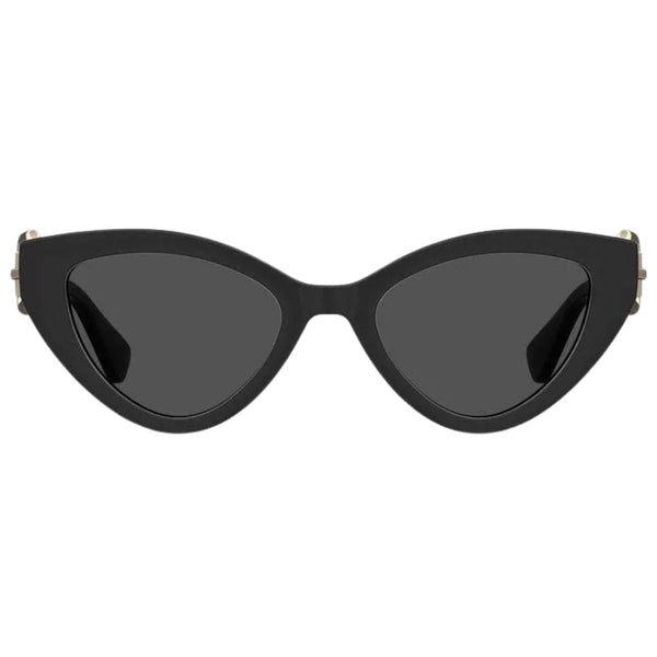 Moschino Cat Eyed Butterfly Grey Lensed Black Sunglasses MOS142 0807 IR