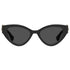 Moschino Cat Eyed Butterfly Grey Lensed Black Sunglasses MOS142 0807 IR