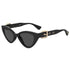Moschino Cat Eyed Butterfly Grey Lensed Black Sunglasses MOS142 0807 IR