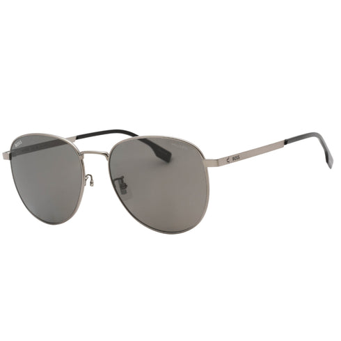 Hugo Boss BOSS 1536/F/S 0R80 M9 MT DK RUTHENIUM / GREY PZ Sunglasses Male One Size