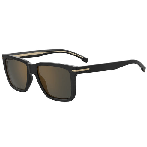 Hugo Boss Gold Detail Black Frame Grey Bronze Sunglasses BOSS 1598 02M2 JO