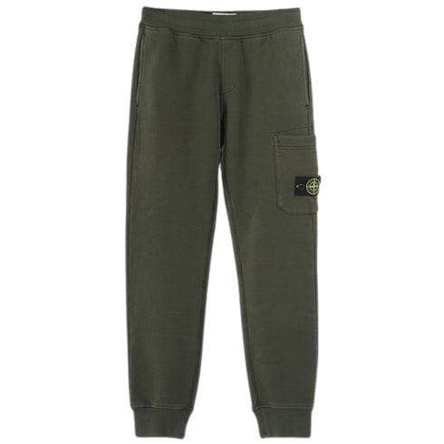 Stone Island Pocket Patch Green Sweattpants 6Y