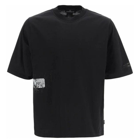 Stone Island Shadow Project Patch Design Black T Shirt