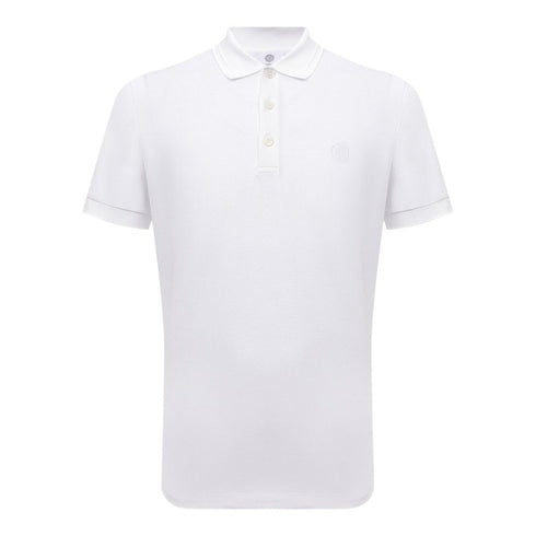 BURBERRY 8043123 Burberry Monogram Embroidered Polo Shirt White WHITE POLO SHIRT MALE XS