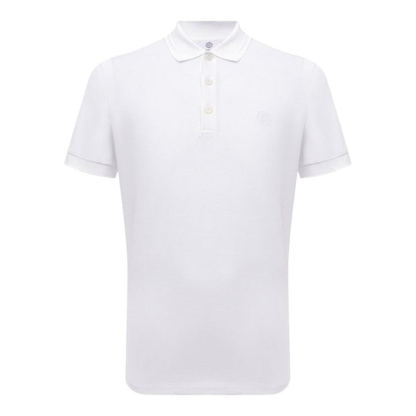 BURBERRY 8043123 Burberry Monogram Embroidered Polo Shirt White WHITE POLO SHIRT MALE XS