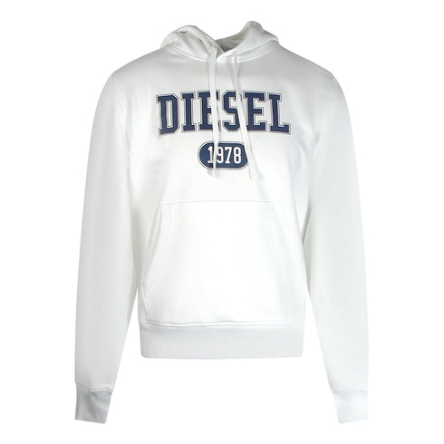 Diesel S-GINN-HOOD 1-B FELPA RIAJH 100 White Hoodie M S