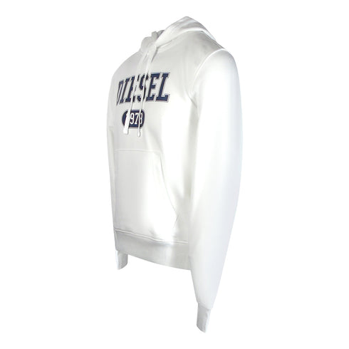 Diesel S-GINN-HOOD 1-B FELPA RIAJH 100 White Hoodie M S