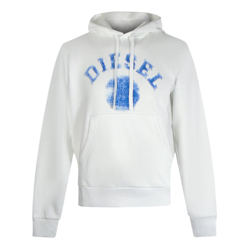 Diesel S-GINN-HOOD 9-D FELPA RIAJH 100 White Hoodie M S