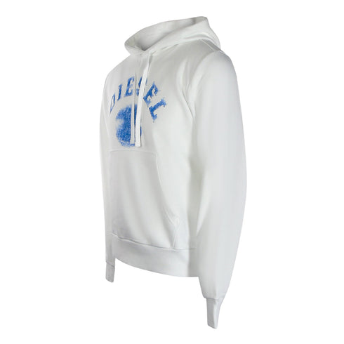 Diesel S-GINN-HOOD 9-D FELPA RIAJH 100 White Hoodie M S