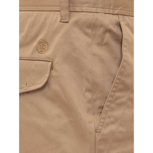 BURBERRY 8055173 Burberry Shilton Cotton Chino Trousers CAMEL (Beige) CHINO TROUSERS MALE W36 / 32L