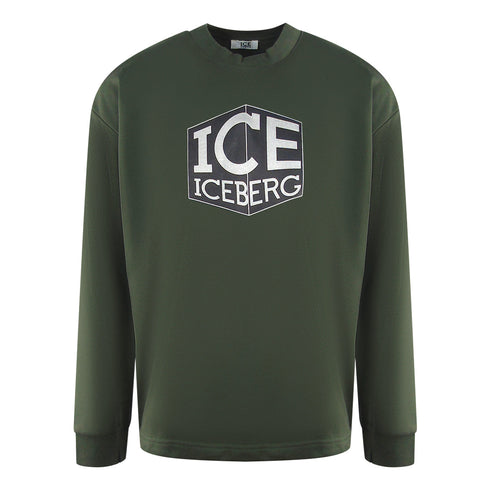 Ice Iceberg S1M-E01163415334 Green Crewneck Jumper Mens S
