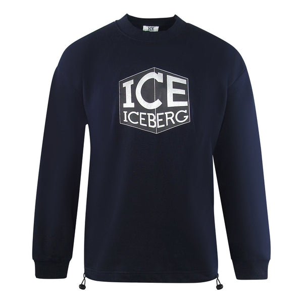 Ice Iceberg S1M-E01163416685 Navy Blue Crewneck Jumper Mens S