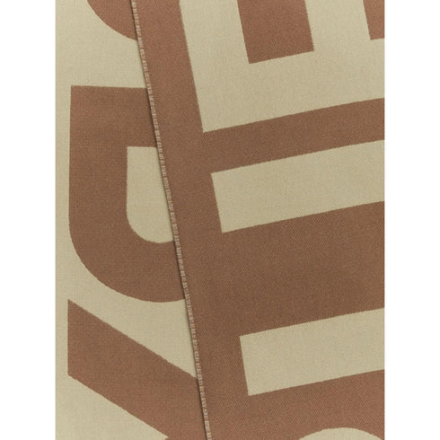 BURBERRY 8057148 Burberry logo wool jacquard scarf BIRCH BROWN SCARF MALE One Size