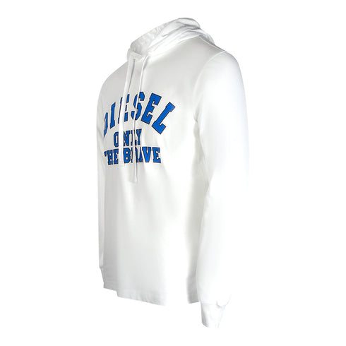 Diesel T-JUST-LS-HOOD-OUT MAGLIETTA RPATI 100 White T-Shirt M XS