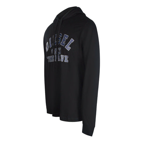 Diesel T-JUST-LS-HOOD-OUT MAGLIETTA RPATI 900 Black T-Shirt M S