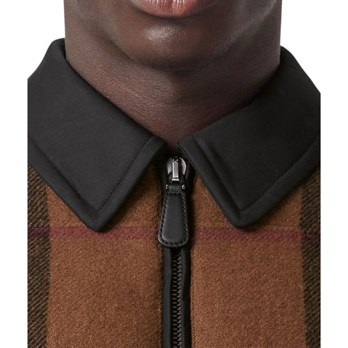 BURBERRY 8063517 Burberry Check Down Puffer Jacket DARK BIRCH BROWN PADDED COAT MALE XL