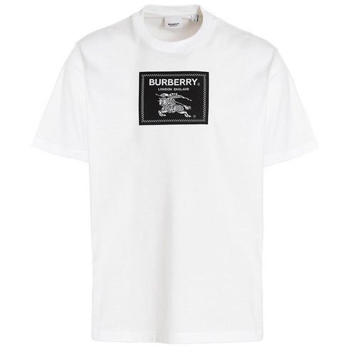 Burberry Box Logo White T Shirt